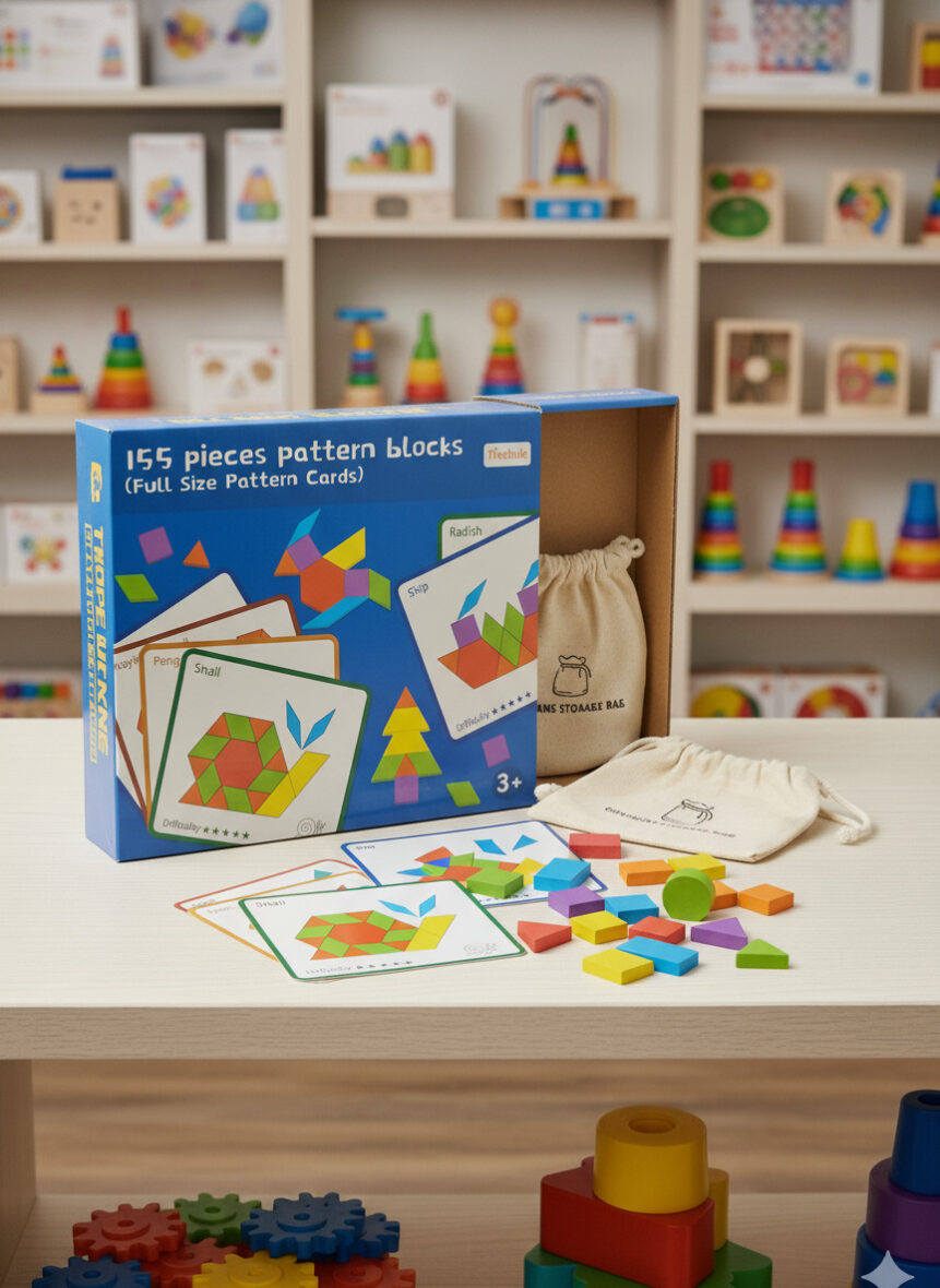 155 Pieces Pattern Blocks