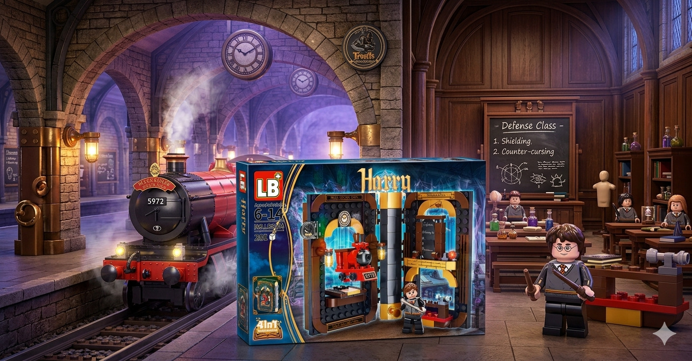LEGO🚂 LB+ Magic College Train / Defense Class Building Blocks 281 PCS