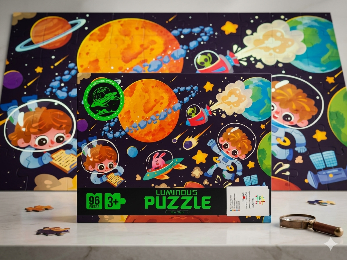 🌌 لغز الفضاء المضيء: Luminous Puzzle! 🧩 ركّب.. طفِ الضوء.. وشوف السحر!