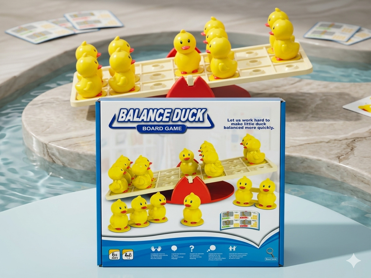 🦆 لعبة التوازن الذكي: Balance Duck Board Game! ⚖️ رتّب.. وازن.. وحقّق الاستقرار!