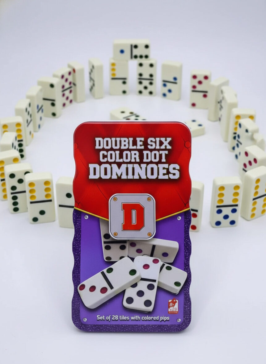 Double Six Color Dot Dominoes – تحدي الدومينو الملونة! 🎲 رص.. طابق.. واقفل الجيم