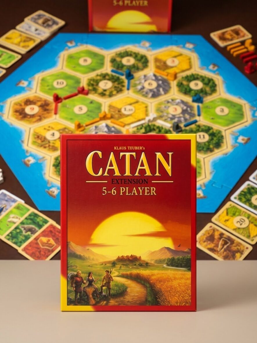 CATAN EXTENSION 5-6 PLAYER
لعبة التوسع والتجارة الاستراتيجية 🌾🪵