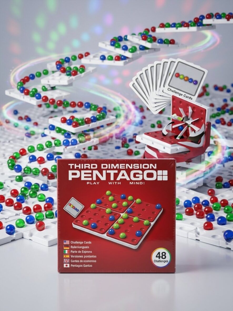 THIRD DIMENSION PENTAGO – لعبة البعد الثالث والتحدي الذكي 🔴🔵🟢