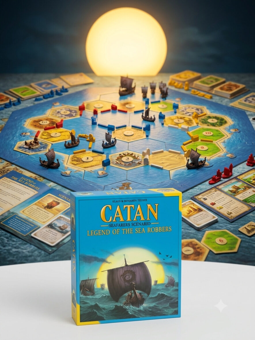 CATAN SEAFARERS SCENARIO: LEGEND OF THE SEA ROBBERS – لعبة المغامرة الكبرى في البحار ⛵🌊