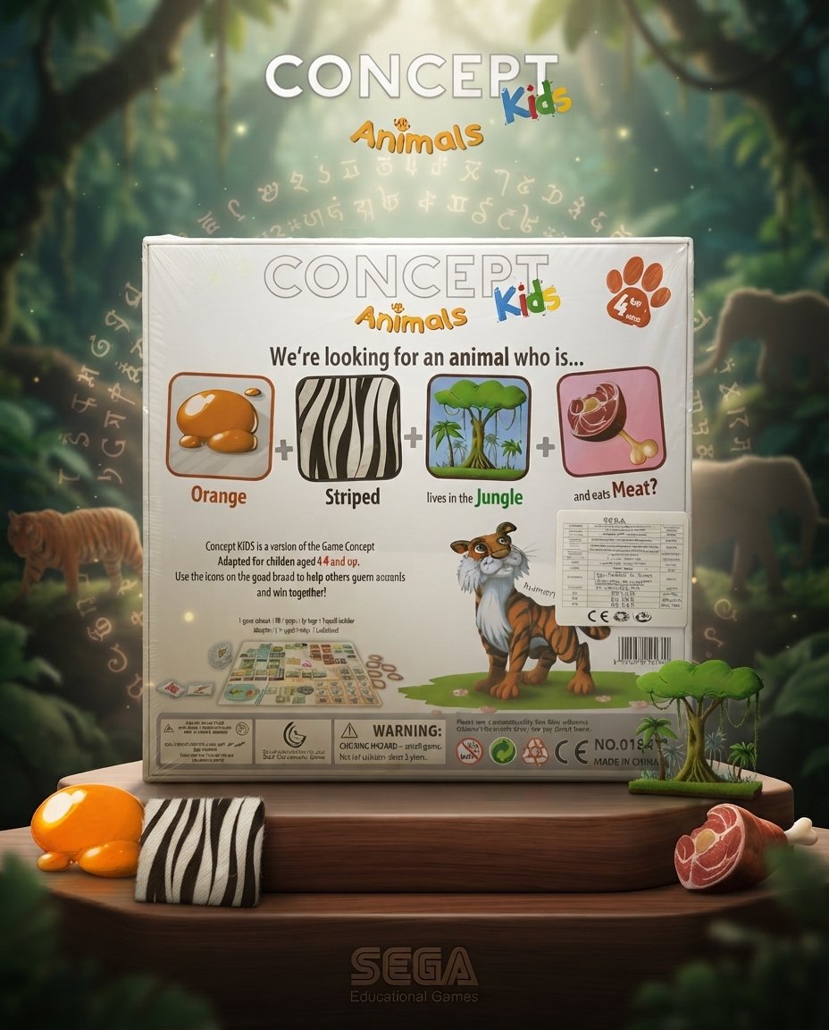 CONCEPT KIDS: ANIMALS – لعبة الألغاز والرموز الذكية للأطفال