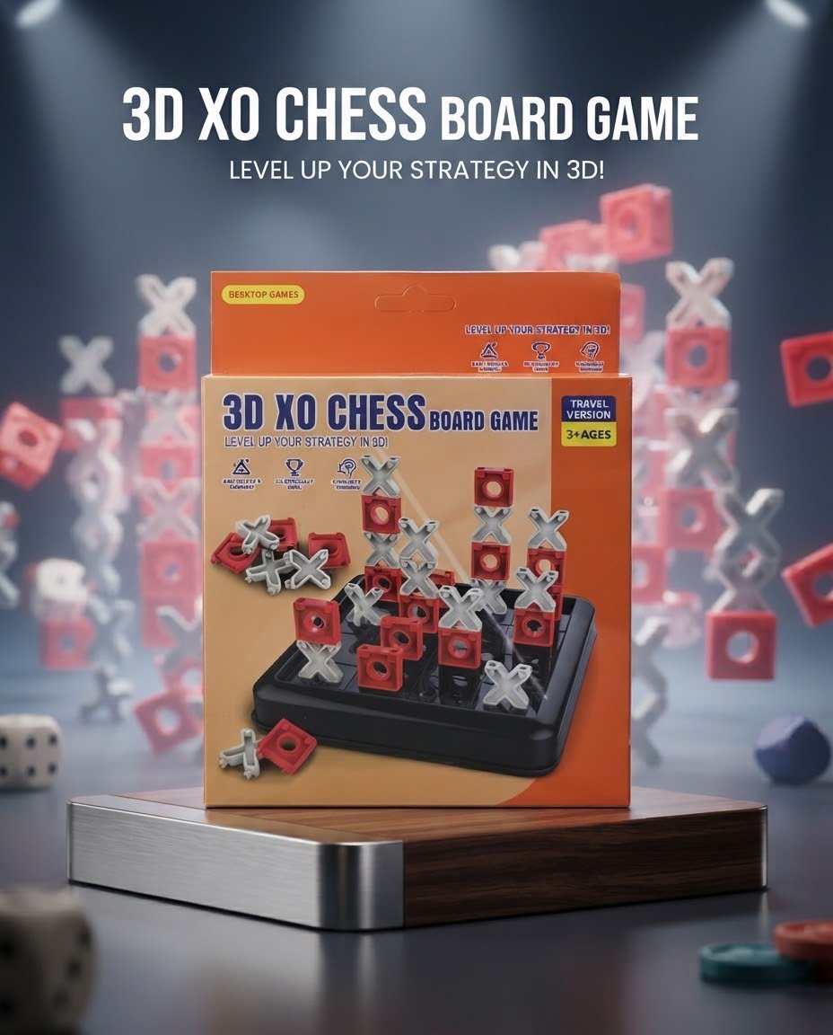 3D XO CHESS BOARD GAME – لعبة إكس أو ثلاثية الأبعاد ❌⭕