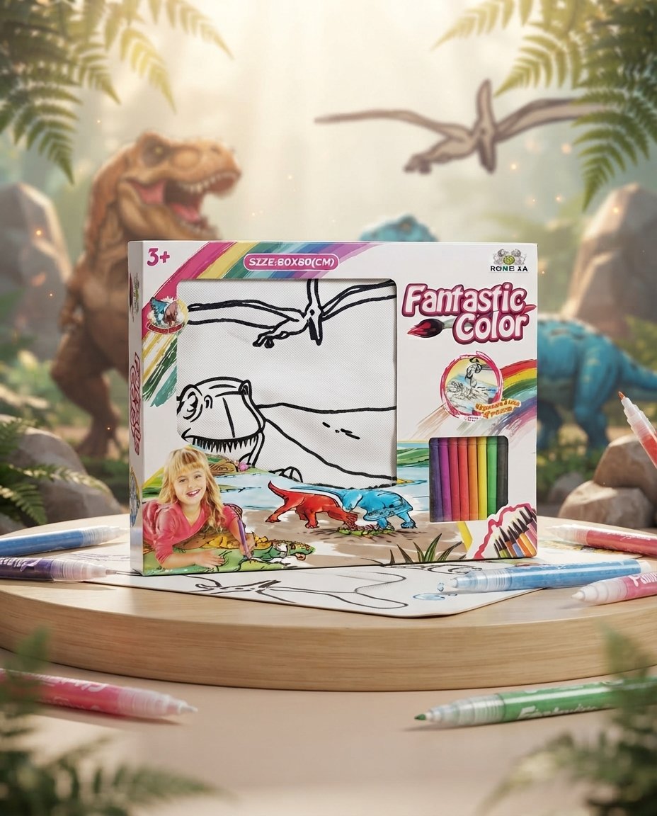 FANTASTIC COLOR🖼️
لوحة التلوين العجيبة بالماء والديناصورات 🦕🎨
