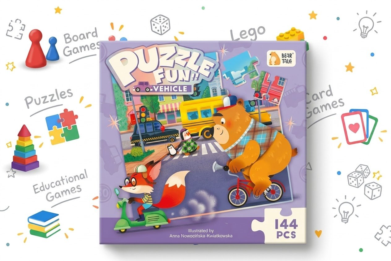 🧩 لعبة Puzzle Fun!! Vehicle: مغامرة تركيب الصور الكبرى ووسائل المواصلات الممتعة!