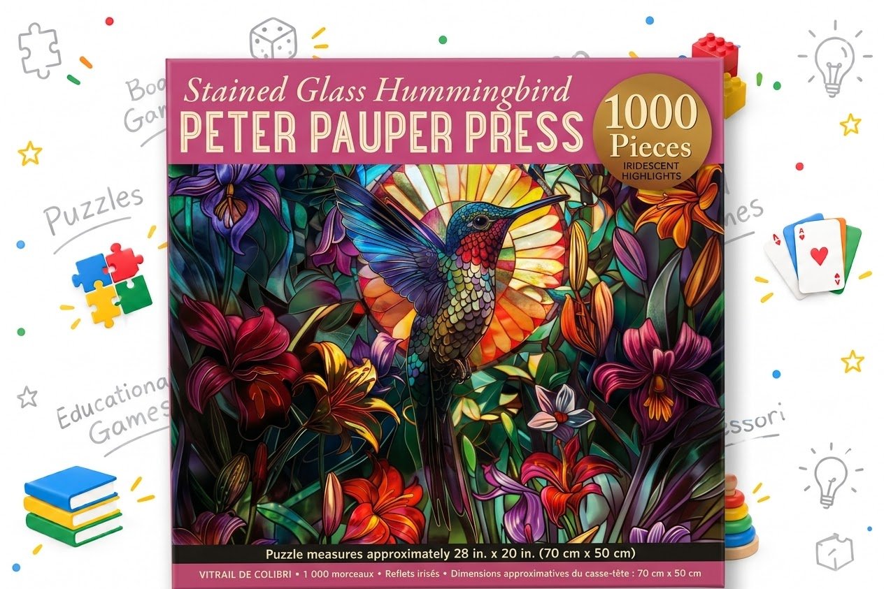 Stained Glass Hummingbird – puzzle 1000pcs