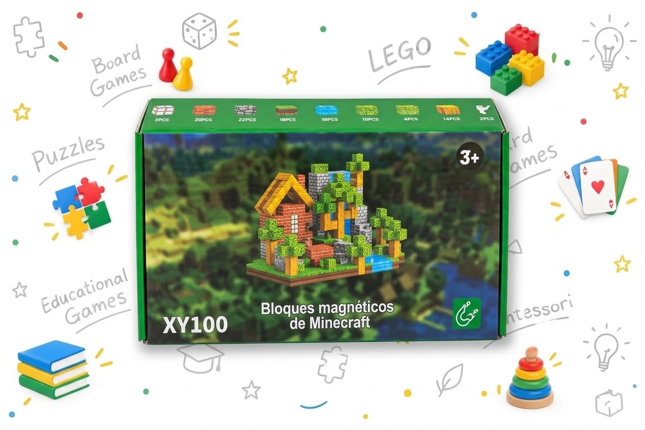 🧱✨Bloques magnéticos de Minecraft (XY100)